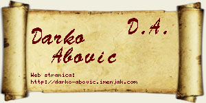 Darko Abović vizit kartica